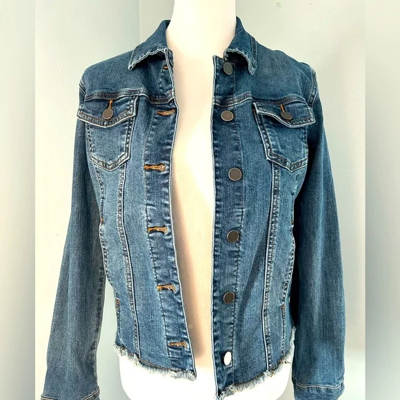 Kut from the Kloth Blue Denim Jacket - Picture 1 of 7